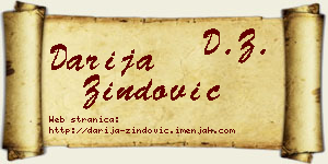 Darija Zindović vizit kartica